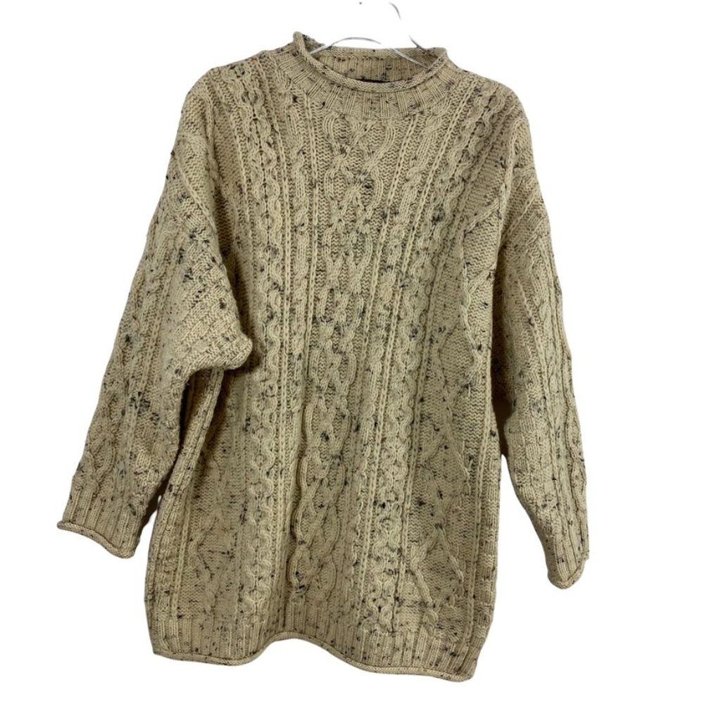 Cozy Cable Knit Sweater - Beige